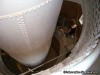 Looking down the stairway in the tower