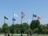 The flags in front of the Lake Saint Louis city hall